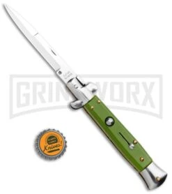 9" Milano Stiletto Automatic Knife Military Green - Bayonet -Kershaw Sale Store 9in Milano Stiletto Auto Military Green Bayo GX 34140 jr bottlecap large