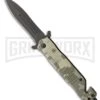 ABKT Stiletto Green Camo Aluminum Spring Assisted Knife - Black Plain 9 ABKT Stiletto Green Camo Aluminum Spring Assisted Knife - Black Plain -Kershaw Sale Store ABKT Stiletto Green Camo aluminum black BHQ 38103 er large