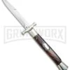 AGA Campolin 13" Stiletto Bat Swinguard Cocobolo Automatic Knife - Bayo -Kershaw Sale Store AGA Campolin 13in Bat Swinguard Auto Cocobolo Satin Bayo BHQ 77552 jr large