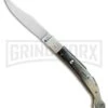 AGA Campolin Sahara Dark Horn Italian Stiletto Automatic Knife - Mirror Plain -Kershaw Sale Store AGA Campolin 9in Shara Italian Stiletto LB Dark Horn Mirror BHQ 74050 jr large