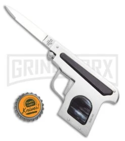 AGA Campolin Dark Horn Automatic Gun Knife - Satin Plain -Kershaw Sale Store AGA Campolin Automatic Gun Knife Dark Horn GX 33673 ns bottlecap large