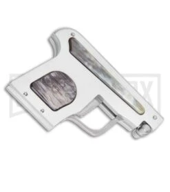 AGA Campolin Dark Horn Automatic Gun Knife - Satin Plain -Kershaw Sale Store AGA Campolin Automatic Gun Knife Dark Horn GX 33673 ns side large