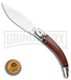 AGA Campolin Diana Santos Wood Lever Lock Automatic Knife - Satin Plain -Kershaw Sale Store AGA Campolin Diana Lever Lock Automatic Knife Santos Wood 3.75 Satin BHQ 120336 LS Bottlecap large