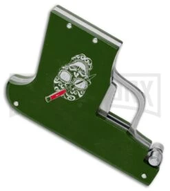 AGA Campolin Green Automatic Gun Knife - Satin Plain 5 AGA Campolin Green Automatic Gun Knife - Satin Plain -Kershaw Sale Store AGA Campolin Gun Knife Auto Green Satin CEM PIS GREEN GX 33939 jr spine large