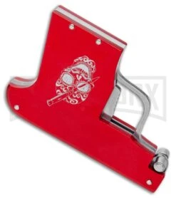 AGA Campolin Red Automatic Gun Knife - Satin Plain -Kershaw Sale Store AGA Campolin Gun Knife Auto Red Satin CEM PIS RED GX 33940 jr spine large