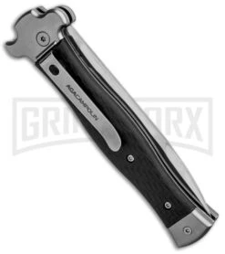 AGA Campolin Zero Carbon Fiber Leverlock Automatic Knife - Bayo Satin Plain -Kershaw Sale Store AGA Campolin Zero CF LL Bayo BP 30461 jr side large