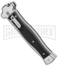 AGA Campolin Zero Black Coated Leverlock Automatic Knife - Dagger Polish Plain -Kershaw Sale Store AGA Campolin Zero Dagger LL Auto Black Coated Polish AGA01LN LD BHQ 92042 jr spine large