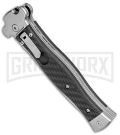AGA Campolin Zero Carbon Fiber Leverlock Automatic Knife - Dagger Satin Plain -Kershaw Sale Store AGA Campolin Zero Dagger LL Auto CF Satin AGA01CF SD BHQ 79656 jr spine large