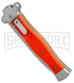 AGA Campolin Zero Orange G-10 Leverlock Automatic Knife - Dagger Stonewash Plain -Kershaw Sale Store AGA Campolin Zero Dagger orange G10 sw BHQ 74940 er spine large