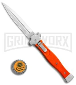 AGA Campolin Zero Orange G-10 Leverlock Automatic Knife - Dagger Stonewash Plain -Kershaw Sale Store AGA Campolin Zero Dagger orange G10 sw BHQ 74940 jr bottlecap large