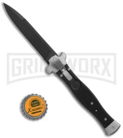 AGA Campolin Zero Black G-10 Leverlock Automatic Knife - Bayonet Black Plain -Kershaw Sale Store AGA Campolin Zero Italian LL Black G 10 Black AGA01N NB BHQ 72045 jr bottlecap large