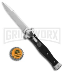 AGA Campolin Zero Black G-10 Leverlock Automatic Knife - Bayonet SW Plain -Kershaw Sale Store AGA Campolin Zero Italian LL Black G 10 Satin AGA01N SWB BHQ 74949 jr bottlecap large