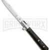 AGA Campolin 11" Frosolone Ebony Stiletto Automatic Knife - Bayonet 5 AGA Campolin 11" Frosolone Ebony Stiletto Automatic Knife - Bayonet -Kershaw Sale Store AGA Frosolone Ebony Nickel 11in Bayo BP 29294 jr large