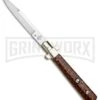 AGA Campolin 11" Frosolone Snake Wood Stiletto Automatic Knife - Bayonet -Kershaw Sale Store AGA Frosolone Snake Nickel 11in Bayo BP 29298 jr large