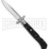 Italian Style 11" Roma Black G-10 Automatic Swinguard - Drop Point Polish Plain 8 Italian Style 11" Roma Black G-10 Automatic Swinguard - Drop Point Polish Plain -Kershaw Sale Store AKC 11in Roma Black G10 Automatic Swinguard DP polished plain GX 39623 td large