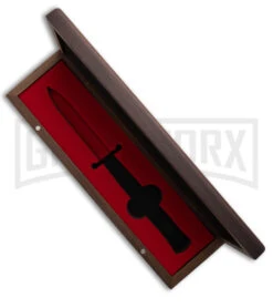 AKC 9" Italian Stiletto Swinguard White Pearlex Automatic Knife W/Box - Polish -Kershaw Sale Store AKC Fancy Box side large