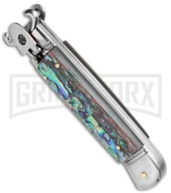 AKC 8" Shot Shell Puller Lever Lock Abalone Automatic Knife - Flat Plain 5 AKC 8" Shot Shell Puller Lever Lock Abalone Automatic Knife - Flat Plain -Kershaw Sale Store AKC Shot Puller 8in LL Italian Abalone BHQ 68879 jr spine large