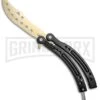 Andux CS Black Balisong Butterfly Trainer - Gold Holes -Kershaw Sale Store Andux C S Black Balisong Butterfly Trainer Gold Holes AB000929 BP 24577 jr large