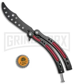 Andux CS Red/Black Balisong Butterfly Trainer - Black Holes -Kershaw Sale Store Andux C S Red Black Balisong Butterfly Trainer Black Holes AB000930 BP 24578 jr bottlecap large 1