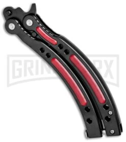 Andux CS Red/Black Balisong Butterfly Trainer - Black Holes -Kershaw Sale Store Andux C S Red Black Balisong Butterfly Trainer Black Holes AB000930 BP 24578 jr side large