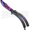 Andux CS Stardust/Black Balisong Butterfly Trainer - Stardust Holes -Kershaw Sale Store Andux C S Stardust Black Balisong Butterfly Trainer Stardust Holes AB000934 BP 24580 jr large