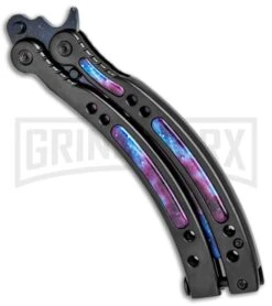 Andux CS Stardust/Black Balisong Butterfly Trainer - Stardust Holes 6 Andux CS Stardust/Black Balisong Butterfly Trainer - Stardust Holes -Kershaw Sale Store Andux C S Stardust Black Balisong Butterfly Trainer Stardust Holes AB000934 BP 24580 jr side large
