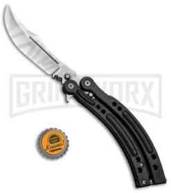 Andux CS Black Balisong Butterfly Knife W/ Black Inlays - Bowie Satin Plain 7 Andux CS Black Balisong Butterfly Knife W/ Black Inlays - Bowie Satin Plain -Kershaw Sale Store Andux CS Black Balisong Butterfly Black Inlays Bowie Satin Plain PK 8 GX 33140 jr bottlecap large