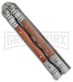 Andux Grift Rosewood Balisong Butterfly Trainer - Satin -Kershaw Sale Store Andux Grift Rosewood trainer satin BP 24592 er spine large