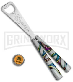 BB Barfly Abstract Wave Bottle Opener Butterfly Trainer -Kershaw Sale Store BB Barfly Bottle Opener Butterfly Trainer Abstract Wave BHQ 82967 jr bottlecap large