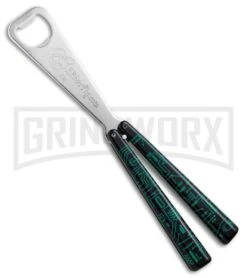 BB Barfly Green Circuit Bottle Opener Butterfly Trainer - Satin
