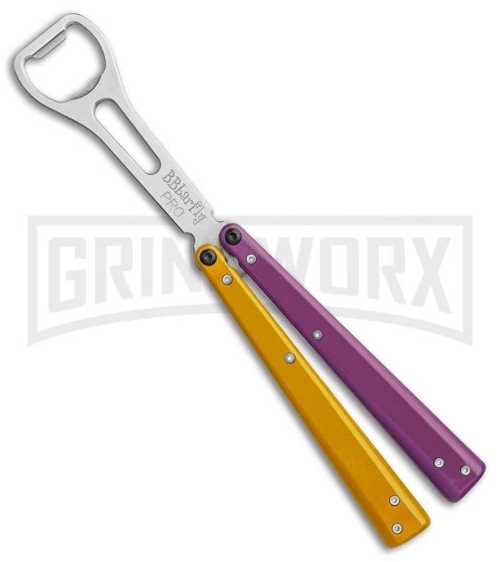 BB Barfly Pro Purple/Yellow Bottle Opener Butterlfy Trainer 1 BB Barfly Pro Purple/Yellow Bottle Opener Butterlfy Trainer