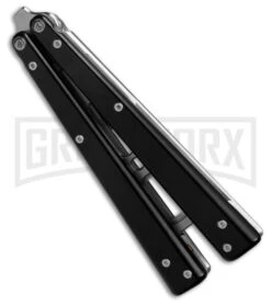 BB Barfly Pro V3 Black Bottle Opener Butterfly Trainer - Satin Plain -Kershaw Sale Store BB Barfly Pro V3 Black Bottle Opener Butterlfy Trainer Black BHQ 87774 td spine large