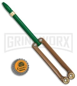 BaliYo By Spyderco Butterfly Pen Flipper Green/Brown 10 BaliYo By Spyderco Butterfly Pen Flipper Green/Brown -Kershaw Sale Store BaliYo by Spyderco Butterfly Pen Fisher Space Pen Green Brown USA Made BHQ 71877 er bottlecap large 1