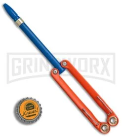 BaliYo By Spyderco Butterfly Pen Flipper Orange/Blue -Kershaw Sale Store BaliYo by Spyderco Butterfly Pen Fisher Space Pen Orange Blue USA Made BHQ 71880 er bottlecap large