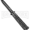 Bear OPS Bear Song V Sim Carbon Fiber Balisong Butterfly Knife - Black Plain