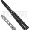 Bear OPS Bear-Song II Black Balisong Butterfly Knife (4.5" Black/Trainer Plain) 6 Bear OPS Bear-Song II Black Balisong Butterfly Knife (4.5" Black/Trainer Plain) -Kershaw Sale Store Bear OPS Bear song II Butterfly Black G 10 BHQ 50068 er large