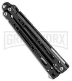 Bear OPS Bear Song IV Black Balisong Butterfly Knife W/Trainer - Black Plain 9 Bear OPS Bear Song IV Black Balisong Butterfly Knife W/Trainer - Black Plain -Kershaw Sale Store Bear Ops Bear Song IV Butterfly Black Aluminum Trainer Black BHQ 75569 jr side large