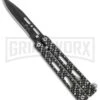 Bear OPS Bear Song IV Sim. Carbon Fiber Small Butterfly Knife - Black Plain