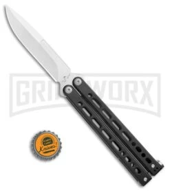 Bear Ops Bear Song VIII Black Butterfly Knife - Bayonet Satin Plain -Kershaw Sale Store Bear Ops Bear Song VIII Butterfly Bayo Black Satin B 820 SSBK S BHQ 107304 jr bottlecap large 1