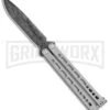 Bear Ops Bear Song VIII Gray Butterfly Knife - Bayonet Damascus Plain -Kershaw Sale Store Bear Ops Bear Song VIII Butterfly Black Damascus BHQ 114827 jr large
