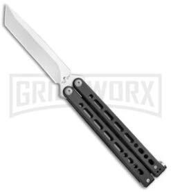 Bear Ops Bear Song VIII Black Butterfly Knife - TantoSatin Plain