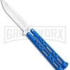 Bear & Son Knives Blue Large 117 Balisong Butterfly Knife - Satin Plain 11 Bear & Son Knives Blue Large 117 Balisong Butterfly Knife - Satin Plain -Kershaw Sale Store Bear Son Butterfly Blue 117BL BHQ 114368 LS large