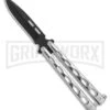 Bear & Son Knives 15 Stainless Steel Butterfly Knife - Spear Point Black Plain -Kershaw Sale Store Bear Son Spear Point Butterfly Knife Stainless Steel 4in Black BHQ 88284 td large