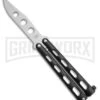 Bear And Son Knives 113BTR Small Black Trainer Butterfly Knife - Satin Plain -Kershaw Sale Store Bear and Son 113BTR Small Butterfly Trainer Black Satin BHQ 11912 jr large