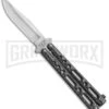 Bear & Son Knives Gray Large 117 Balisong Butterfly Knife - Satin Plain