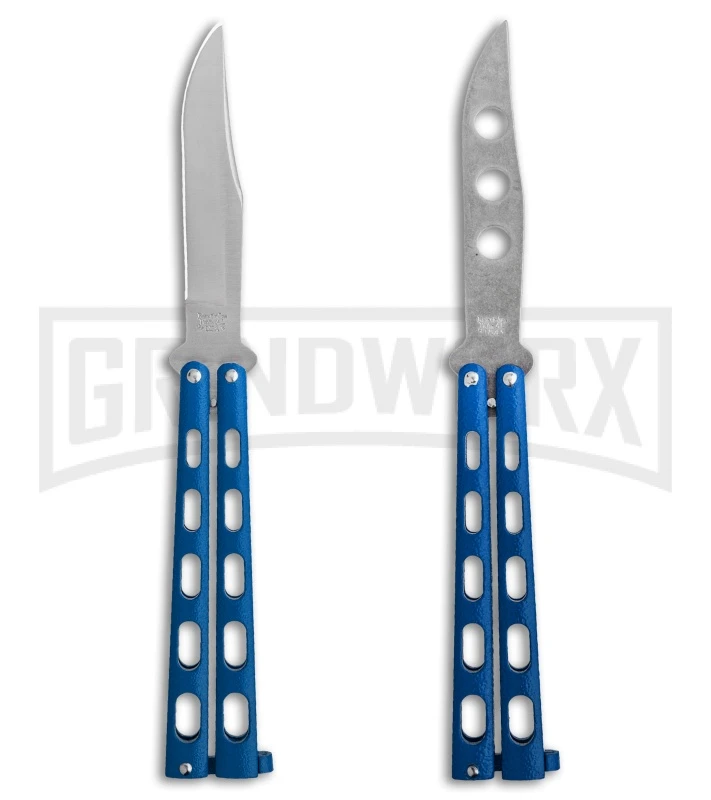 Bear & Son 114BL & 114BLTR Blue Butterfly Knife 2-Pack 1 Bear & Son 114BL & 114BLTR Blue Butterfly Knife 2-Pack