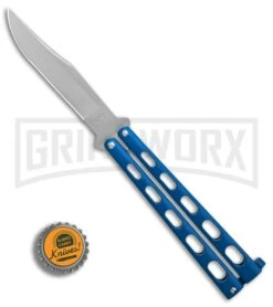 Bear & Son 114BL & 114BLTR Blue Butterfly Knife 2-Pack 15 Bear & Son 114BL & 114BLTR Blue Butterfly Knife 2-Pack -Kershaw Sale Store Bear and Son 2 Pack Butterfly Special Blue BHQ 88811 er sharp bottlecap large