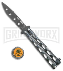 Bear & Son 115 Galaxy Butterfly Knife - Black Dull -Kershaw Sale Store Bear and Son Butterfly Trainer Black Sparkle Black BHQ 141053 jr bottlecap large