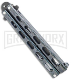 Bear & Son 115 Galaxy Butterfly Knife - Black Dull -Kershaw Sale Store Bear and Son Butterfly Trainer Black Sparkle Black BHQ 141053 jr side large