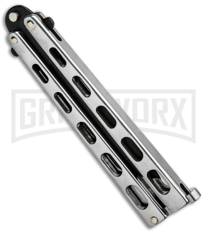 Bear & Son Knives 15 Stainless Steel Butterfly Knife - Tanto Black Plain 3 Bear & Son Knives 15 Stainless Steel Butterfly Knife - Tanto Black Plain - Image 3